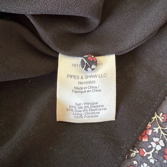 Veronica Beard Floral Rory Dress Black Combo Button Down Collared size 12 - Picture 5 of 10